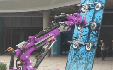 robot de montaje vidrio
