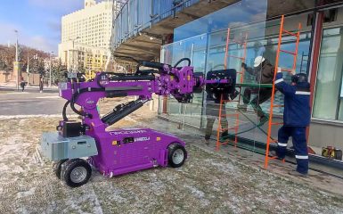 robot de montaje vidrio